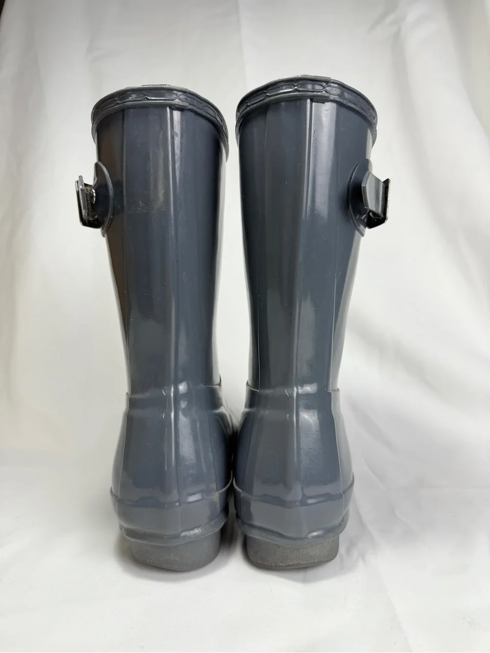 Hunter Original Short Gloss Gull Grey Slate Rain Boots Women’s US 6 UK 4 EU 37